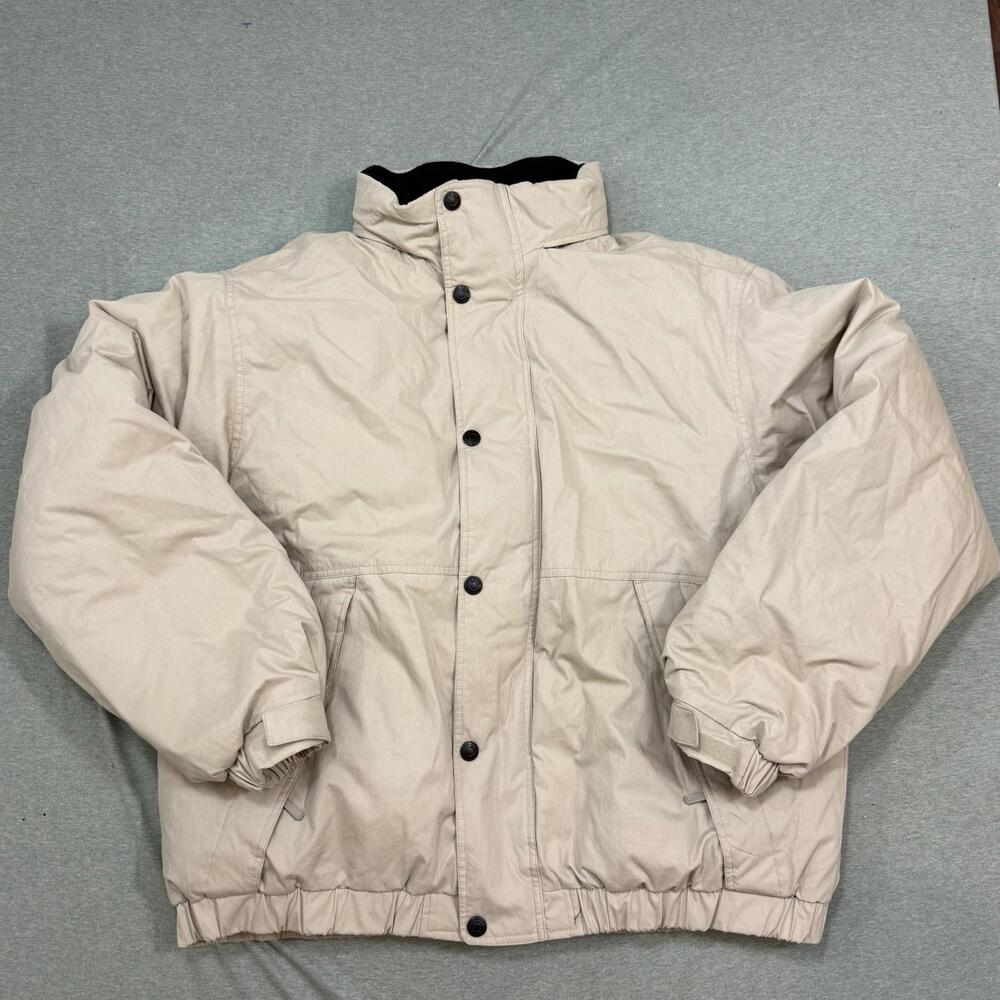 Eddie‎ Bauer Goose Down Puffer Bomber Jacket Sz XL Tall